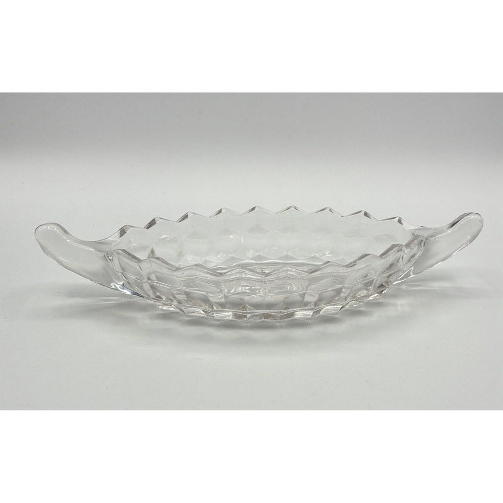 Vintage Fostoria American Clear ~ 9" Small Boat Gondola